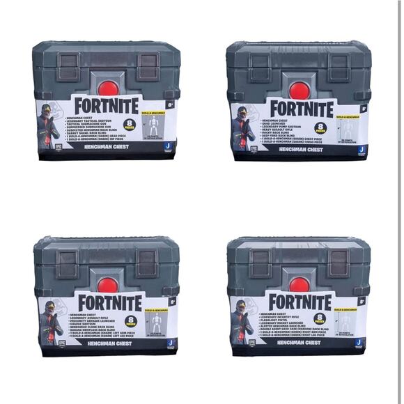 Set of 4 FORTNITE Henchman Chest Collectible Accessory Set - Picture 1 of 3